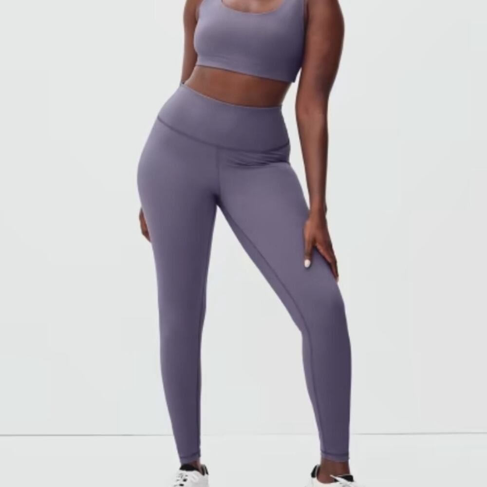 Everlane Perform High-Waisted Full-Length Leggings Plum Purple Small NWOT